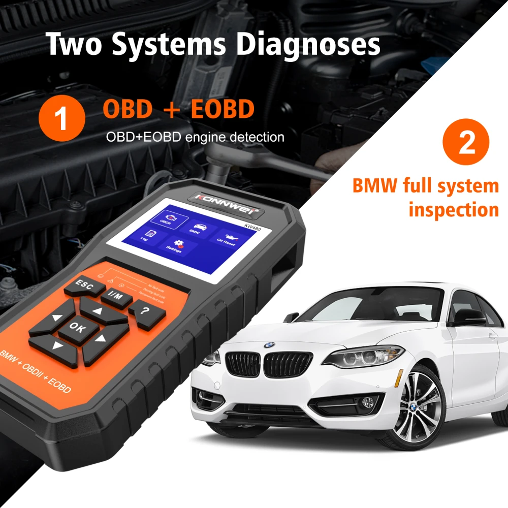 BMW diagnose scanner Konnwei KW480 - OBD2 tool voor BMW
