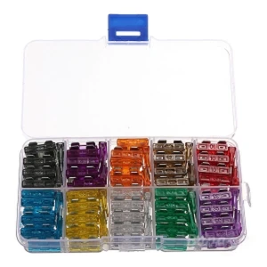 Set 100 autozekeringen met 10 waarden van 2A tot 35A TSX TOOL