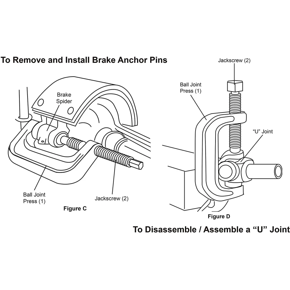 10-delige set kogelgewricht- en silentblockpers 4x4 voor terreinwagens