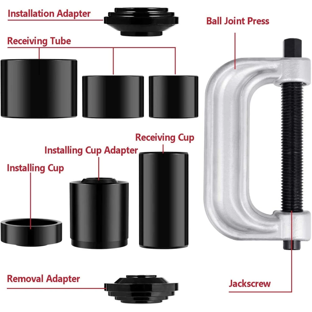 10-delige set kogelgewricht- en silentblockpers 4x4 voor terreinwagens