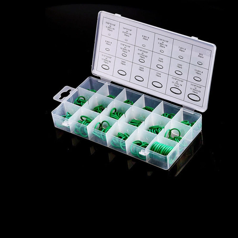 Set completo de juntas tóricas verdes para reparación aire acondicionado