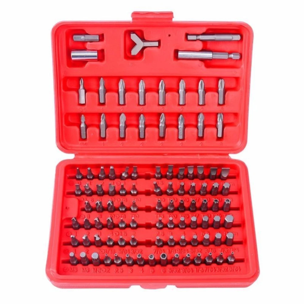100-delige magnetische schroevendraaierbitset TSX TOOL - Hex en Torx