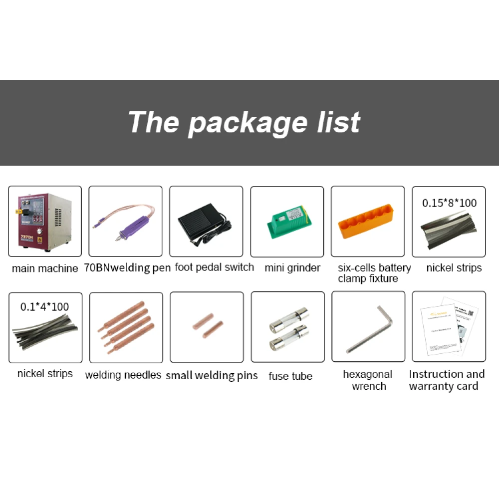 Sunkko 737DH puntlasmachine voor 18650 14500 21700 lithiumbatterijen