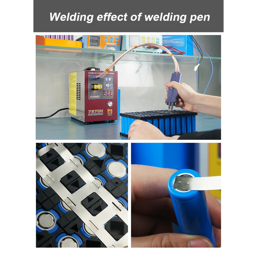 Sunkko 737DH puntlasmachine voor 18650 14500 21700 lithiumbatterijen
