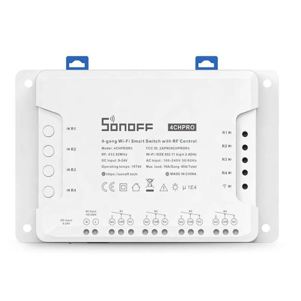 Sonoff 4CH Pro R3 wifi-schakelaar 4 kanalen voor domotica