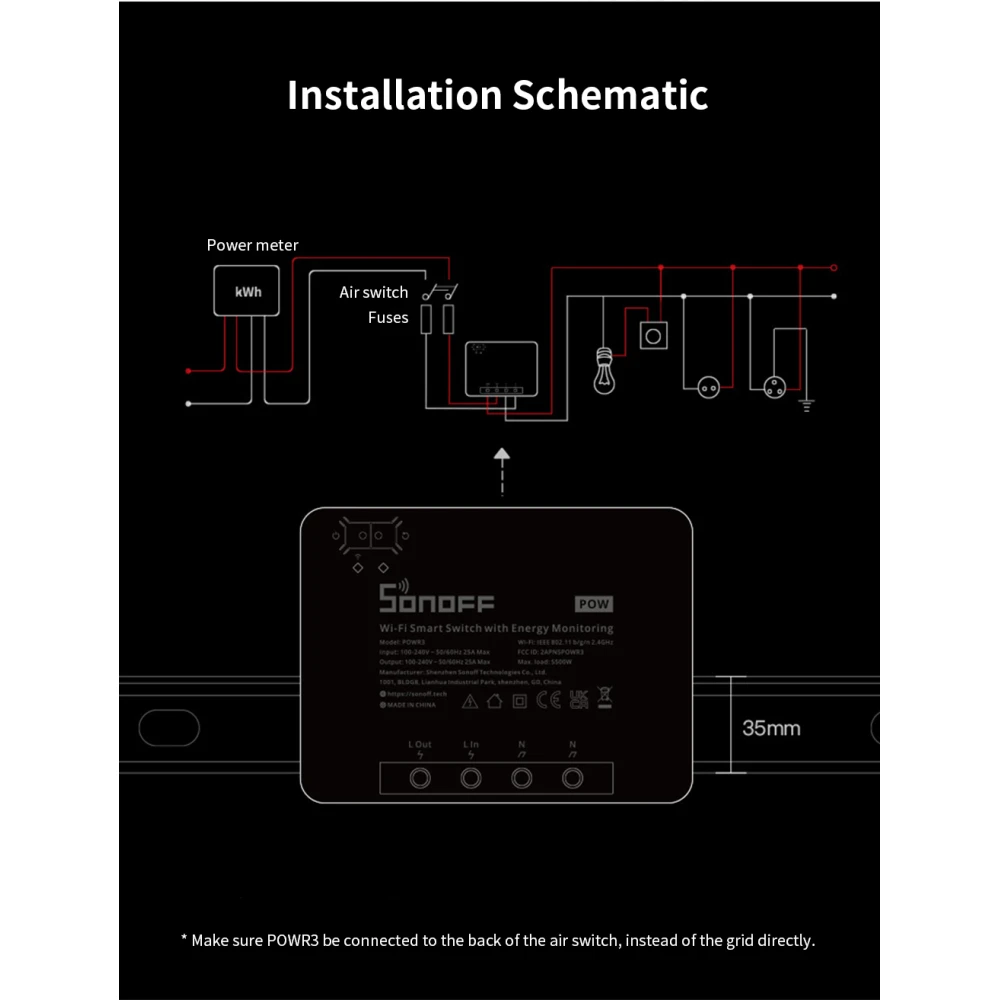 SONOFF Pow R3 - slimme WiFi-schakelaar met energiemeting