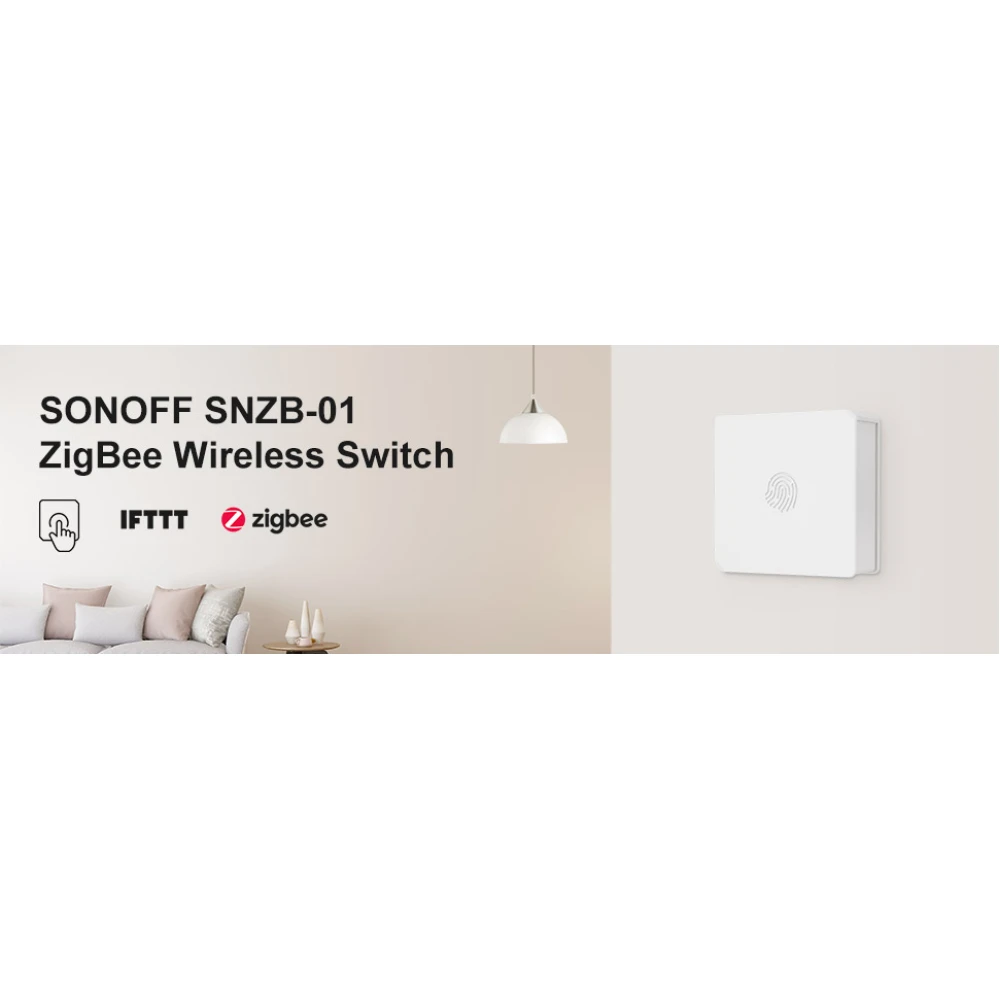 Vista lateral del interruptor SONOFF SNZB-01 para control domótico
