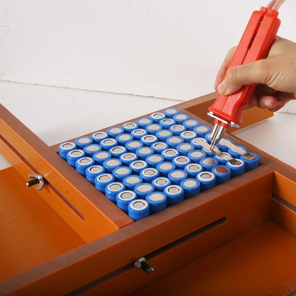 Soporte para soldadura por puntos de baterías 18650 con placa base de baquelita