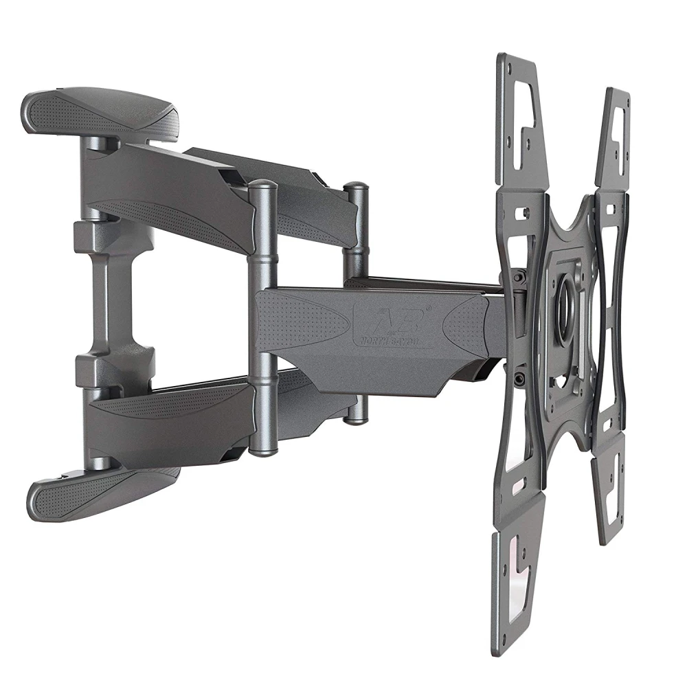 Vista lateral del soporte televisión pared articulable para ajuste de distancia