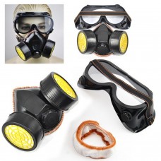 Spray Paint Twin Cartridge Respirator Masker/Goggles Paint Kit Fumes Kept Out