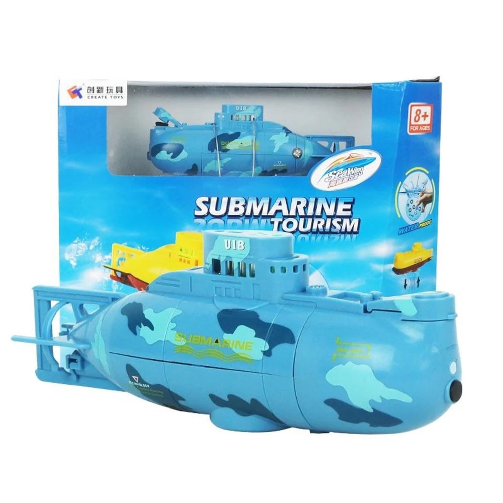 RC mini onderzeeër 3 kanalen - Rc Micro Submarine blauw Satkit