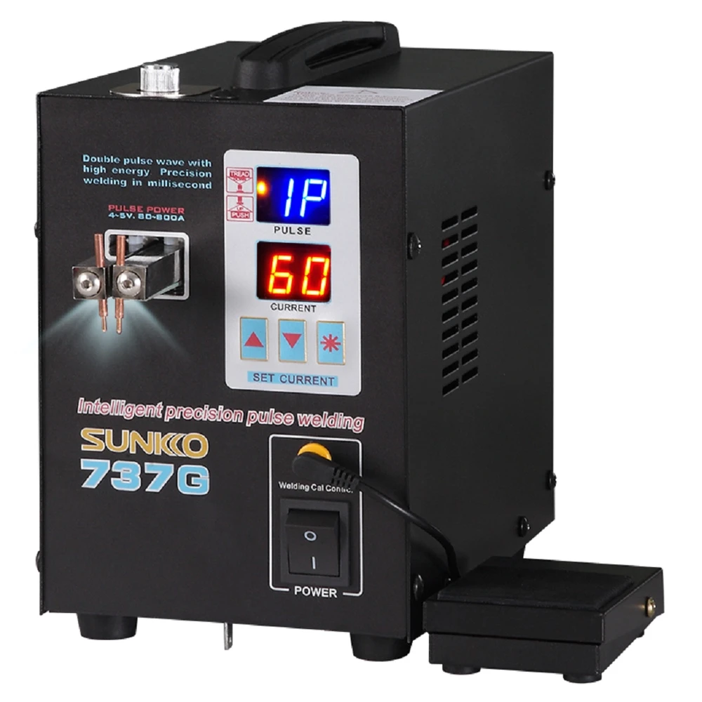 Sunkko 737g puntlasmachine voor 18650- en 2170-batterijen