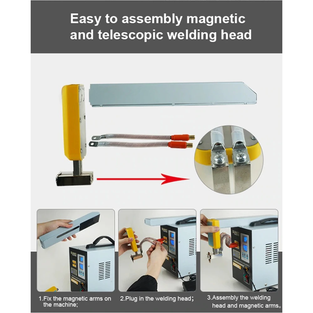 SUNKKO 738AL: puntlasmachine voor 18650 lithiumbatterijen