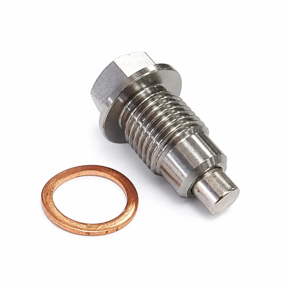 Magnetische Olieaftapplug Roestvrij Staal M12 x 1,5 met Pakking - Oliecarter Auto Motor