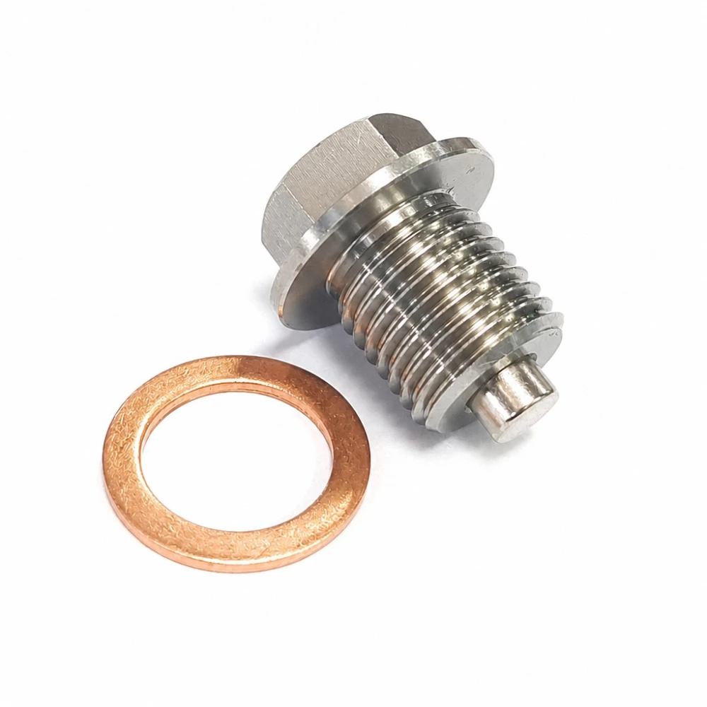 Magnetische Olieaftapplug Roestvrij Staal M14 x 1,5 met Pakking - Oliecarter Auto Motorfiets