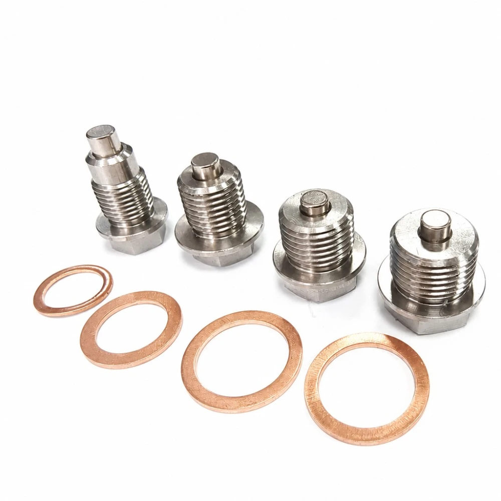 Magnetische Olie Afvoerdop Roestvrij Staal M16 x 1,5 met Pakking - Carter Auto Motor
