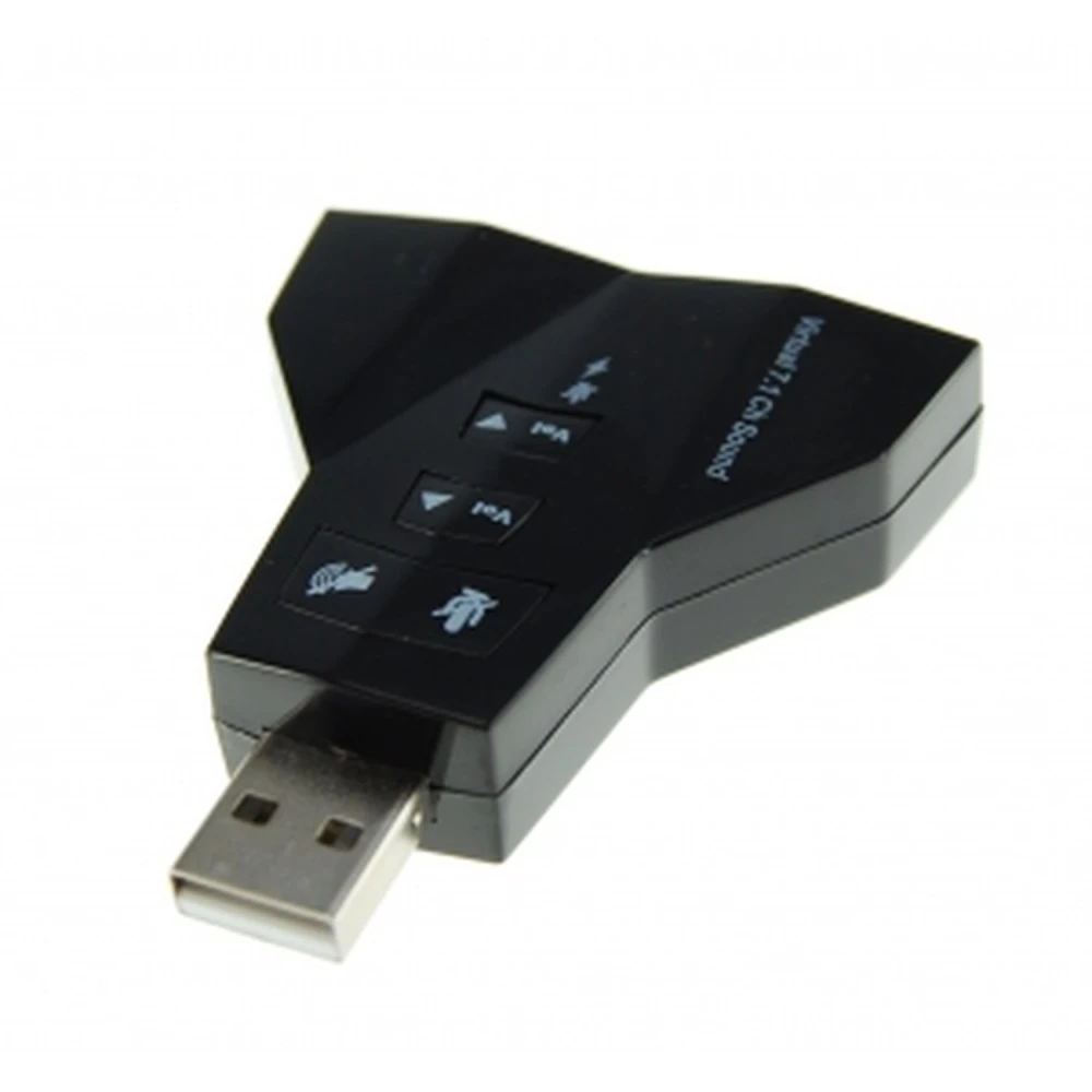USB-geluidskaart met 2 uitgangen en 2 audio-ingangen