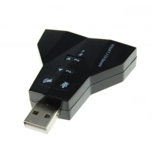 USB-geluidskaart met 2 uitgangen en 2 audio-ingangen