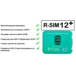 R-SIM 12 unlockkaart voor iPhone 5s, 6, 6s, 7, 8 en X compatibel met iOS 11 en iOS 12