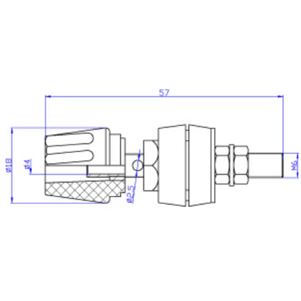 4mm vrouwelijke aansluitingen rood zwart 60V 50A pack 2 Amass voor paneel