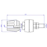 4mm vrouwelijke aansluitingen rood zwart 60V 50A pack 2 Amass voor paneel