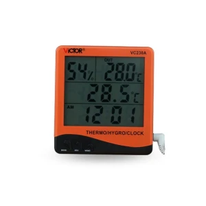 Digitale thermometer met buitensonde Victor VC230A met hygrometer en alarm
