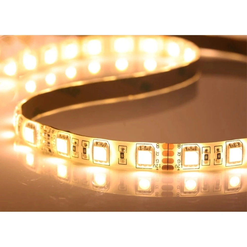 12V warm witte ledstrip 5 meter SMD5050 60LED/m 14W voor binnen en buiten