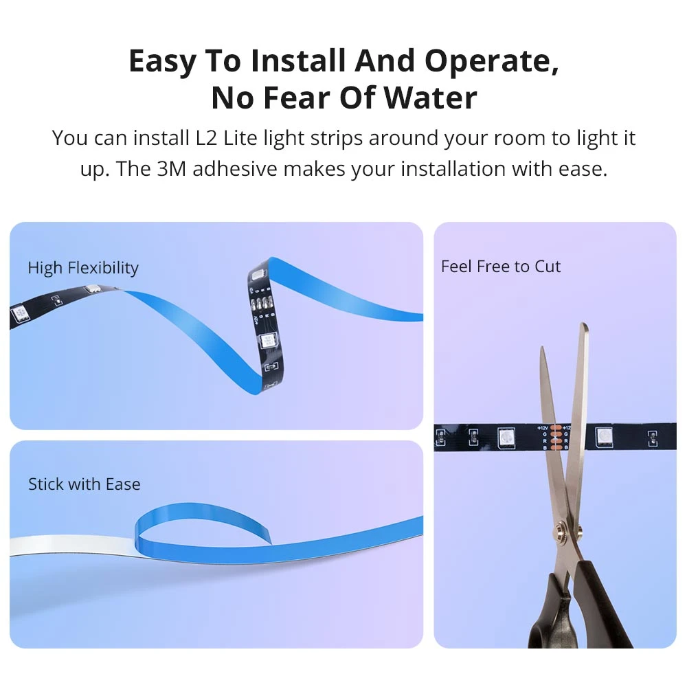 SONOFF L2 Lite 5 meter slimme wifi ledstrip met afstandsbediening en app