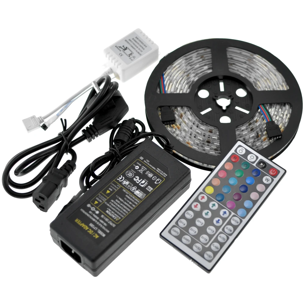 RGB ledstrip 5m 300 SMD 5050 leds met afstandsbediening
