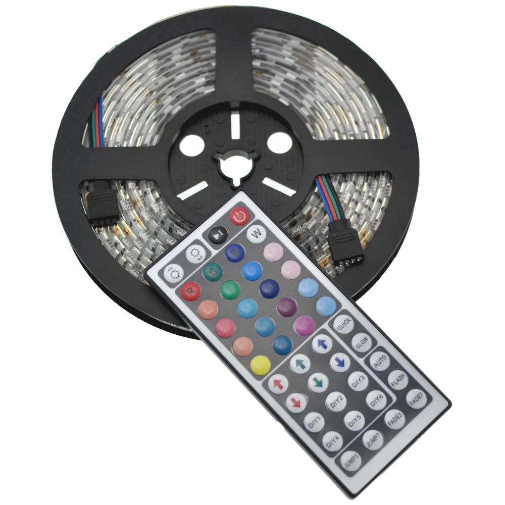Detalle del mando a distancia de 44 teclas para tira led rgb 5m 300 led smd 5050
