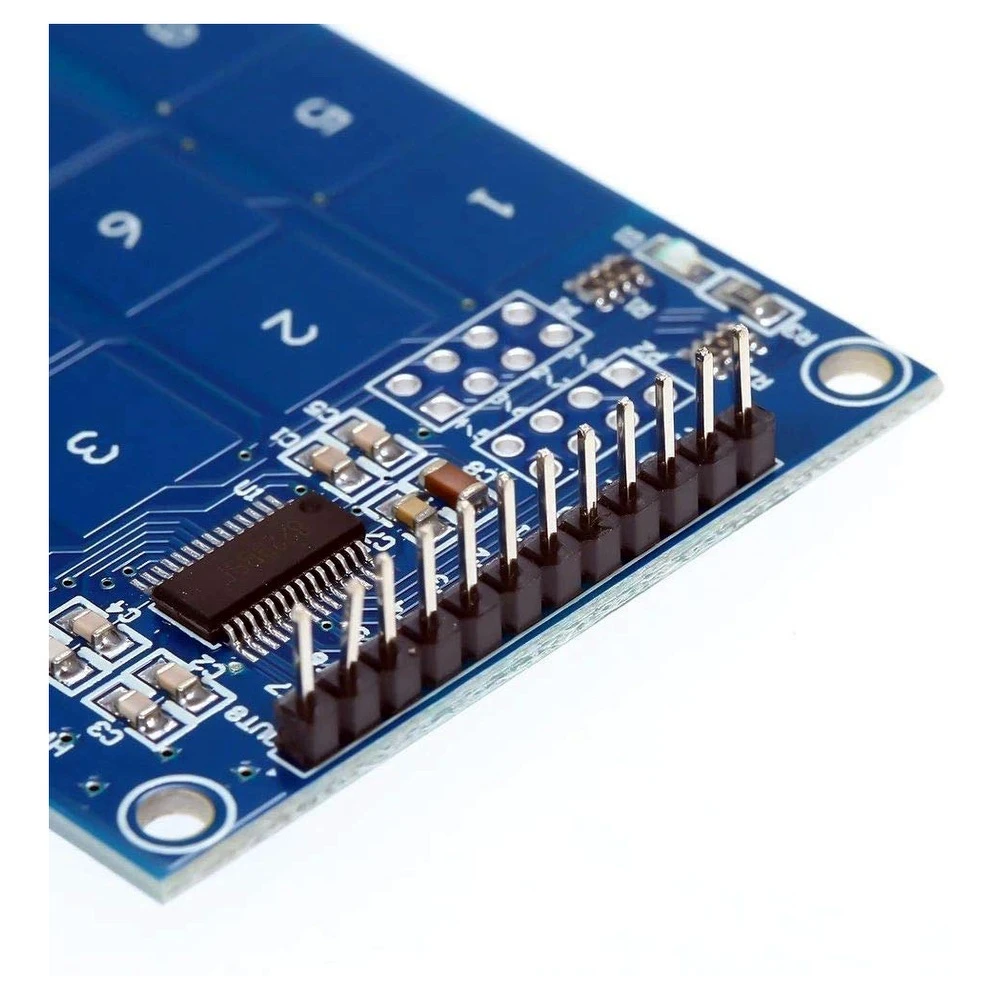 Vista lateral del TTP229 módulo sensor táctil digital capacitivo para Arduino