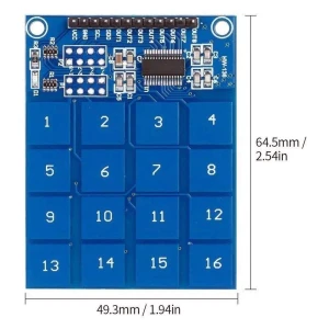 satkit TTP229 capacitieve touchschakelmodule met 16 kanalen voor Arduino