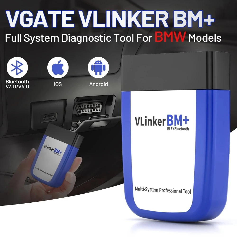 Vgate vLinker BM+ OBD2 Bluetooth scanner voor BMW en MINI
