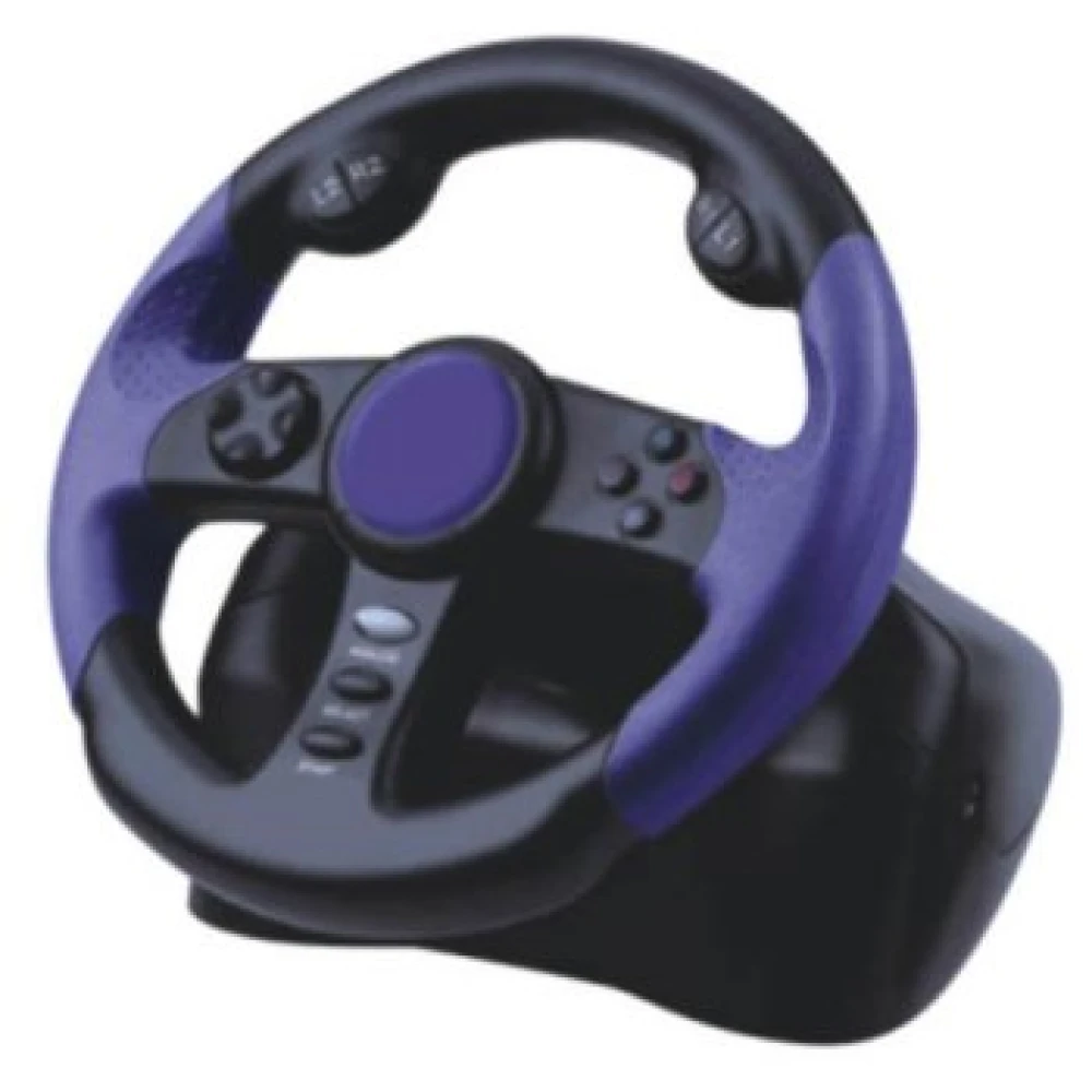 Race-stuur voor Playstation 2 met pedalen en Dual Shock-technologie