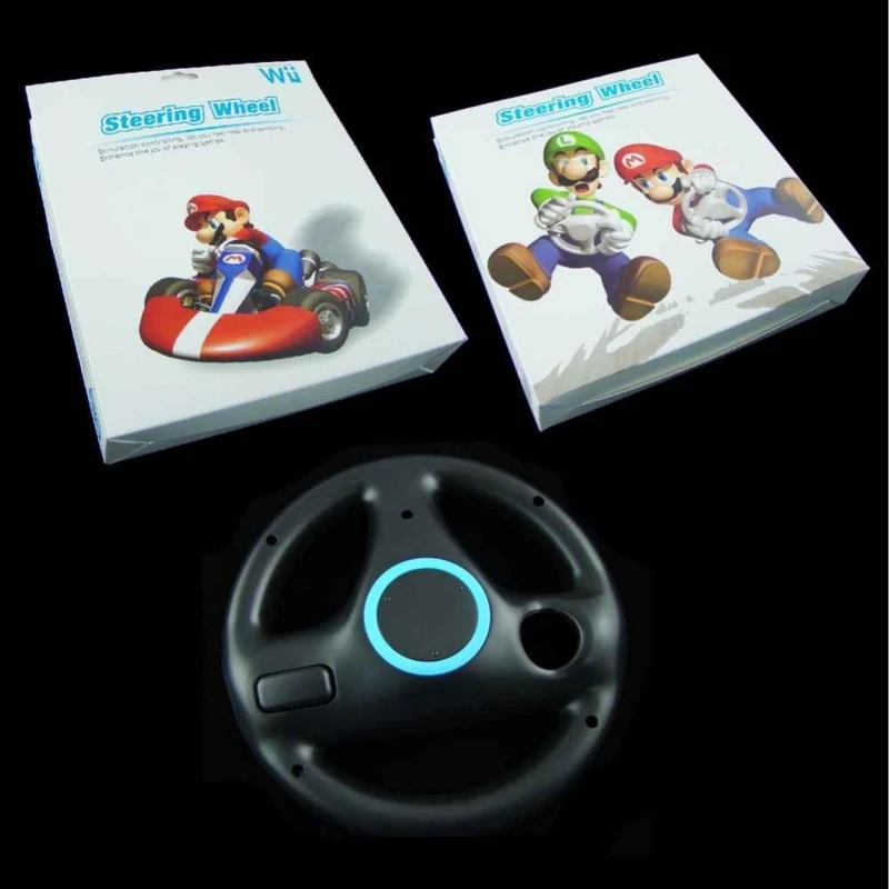 Zwart Wii Wheel stuur voor realistische racegames