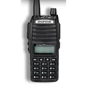 Baofeng UV82 walkie talkie met dubbele spreekknop en hoog vermogen
